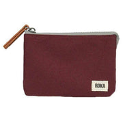 Roka Carnaby Small Sustainable Canvas Wallet - Sienna Red