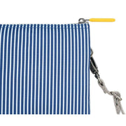 Roka Carnaby XL Hickory Stripe Recycled Canvas Crossbody Bag - Blue/White