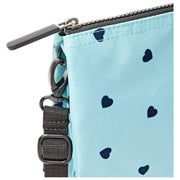 Roka Carnaby XL Recycled Canvas Crossbody Bag - Blue/Blue Hearts