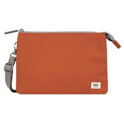 Roka Carnaby XL Recycled Canvas Crossbody Bag - Pumpkin Orange