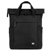 Roka Finchley A All Black Small Recycled Canvas Backpack - Ash Black