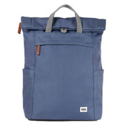 Roka Finchley A Large Sustainable Canvas Backpack - Airforce Blue