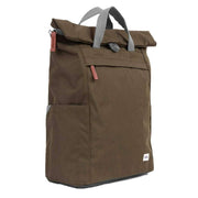 Roka Finchley A Large Sustainable Canvas Backpack - Moss Brown