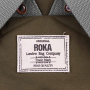 Roka Finchley A Large Sustainable Canvas Backpack - Moss Brown