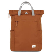 Roka Finchley A Medium Recycled Canvas Backpack - Bran Brown