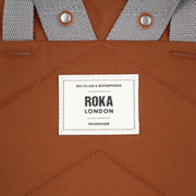 Roka Finchley A Medium Recycled Canvas Backpack - Bran Brown