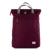 Roka Finchley A Medium Sustainable Canvas Backpack - Sienna Burgundy