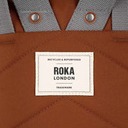 Roka Finchley A Small Recycled Canvas Backpack - Bran Brown
