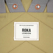 Roka Finchley A Small Recycled Canvas Backpack - Khaki Green