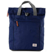 Roka Finchley A Small Sustainable Canvas Backpack - Mineral Blue