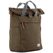 Roka Finchley A Small Sustainable Canvas Backpack - Moss Green