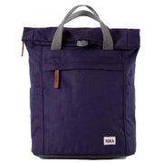 Roka Finchley A Small Sustainable Canvas Backpack - Ocean Purple