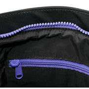 Roka Kennington B Medium All Black Recycled Nylon Crossbody Bag - Black/Simple Purple