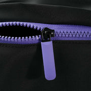 Roka Kennington B Medium All Black Recycled Nylon Crossbody Bag - Black/Simple Purple