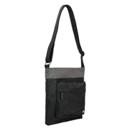 Roka Kennington B Medium Creative Waste Two Tone Recycled Nylon Crossbody Bag - Black/Graphite Grey