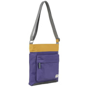 Roka Kennington B Medium Creative Waste Two Tone Recycled Nylon Crossbody Bag - Corn Yellow/Mulberry Purple