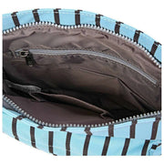 Roka Kennington B Medium Recycled Canvas Crossbody Bag - Blue Stripe