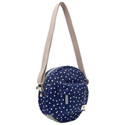 Roka Paddington B Recycled Canvas Crossbody Bag - Navy Polka Dot