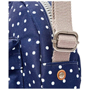 Roka Paddington B Recycled Canvas Crossbody Bag - Navy Polka Dot