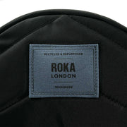 Roka Paddington B Small All Black Recycled Nylon Crossbody Bag - Black/Airforce Grey