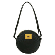 Roka Paddington B Small All Black Recycled Nylon Crossbody Bag - Black/Corn Yellow