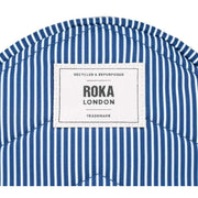 Roka Paddington B Small Hickory with Red Recycled Canvas Crossbody Bag - Red/Blue/White