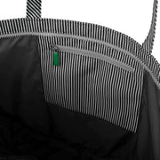 Roka Portobello N Large Mixed Hickory Recycled Canvas Tote Bag - Green/Black/White