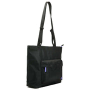 Roka Trafalgar B All Black Recycled Nylon Tote Bag - Black/Simple Purple