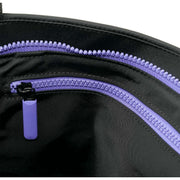 Roka Trafalgar B All Black Recycled Nylon Tote Bag - Black/Simple Purple