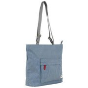 Roka Trafalgar B Medium Hickory with Red Recycled Canvas Tote Bag - Red/Blue/White