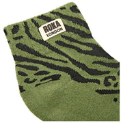 Roka Wembley Ankle Socks - Mixed Animal Artichoke Green