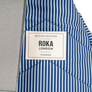 Roka Willesden B Hickory Stripe Recycled Canvas Scooter Bag - Blue/White