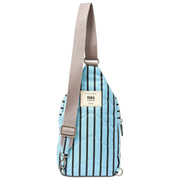 Roka Willesden B Large Recycled Canvas Crossbody Bag - Blue Stripe