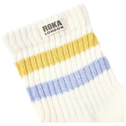 Roka Windosr Stripe Crew Socks - Summer Yellow/Thistle