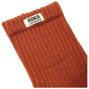 Roka Windsor Solid Crew Socks  - Bran Brown