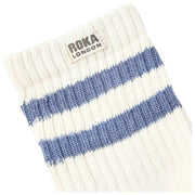 Roka Windsor Stripe Crew Socks - Coastal Blue
