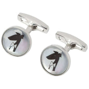 Simon Carter 40th Anniversary Gervaise Cufflinks - Silver/Black