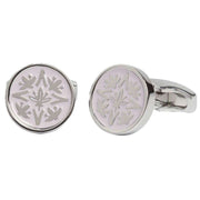 Simon Carter Bouqet Cufflinks - Silver/Pink