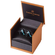 Simon Carter Magpie Cufflinks - Blue/Black/Silver