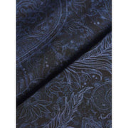 Simon Carter Paisley Night Silk Pocket Square - Navy