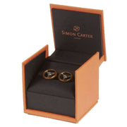 Simon Carter Steering Wheel Cufflinks - Gunmetal Grey/Brown