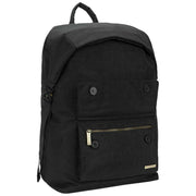 Smith and Canova Flapover Nylon Backpack - Black