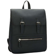 Smith and Canova Oil Tanned Leather Flap Over Backpack - Grey