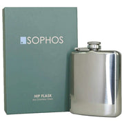 Sophos 6oz Stainless Steel Hip Flask - Silver