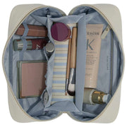 Stackers Expanding Cosmetics Bag - Oatmeal/Blue