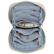 Stackers Expanding Travel Jewellery Case - Oatmeal/Blue