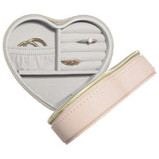 Stackers Heart Travel Jewellery Box - Blush Raffia
