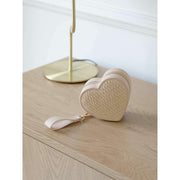 Stackers Heart Travel Jewellery Box - Blush Raffia