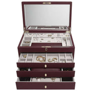 Stackers Large Luxury Jewellery Box - Burgundy