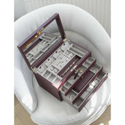 Stackers Large Luxury Jewellery Box - Burgundy